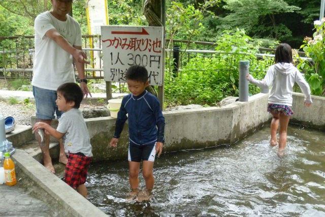 鮎川魚苑 群馬 藤岡市の釣り堀 食事処